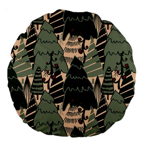 Christmas Vector Seamless Tree Pattern Large 18  Premium Round Cushions from ArtsNow.com Back