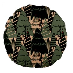 Christmas Vector Seamless Tree Pattern Large 18  Premium Round Cushions from ArtsNow.com Back