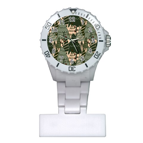 Christmas Vector Seamless Tree Pattern Plastic Nurses Watch from ArtsNow.com Front