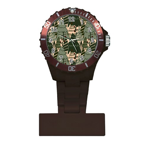 Christmas Vector Seamless Tree Pattern Plastic Nurses Watch from ArtsNow.com Front