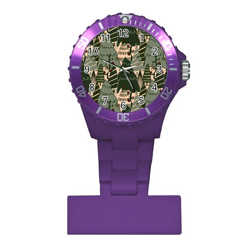 Christmas Vector Seamless Tree Pattern Plastic Nurses Watch from ArtsNow.com Front