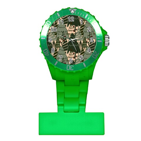 Christmas Vector Seamless Tree Pattern Plastic Nurses Watch from ArtsNow.com Front