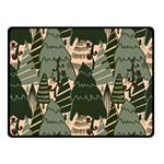 Christmas Vector Seamless Tree Pattern Two Sides Fleece Blanket (Small)