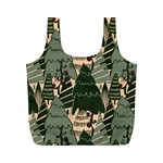 Christmas Vector Seamless Tree Pattern Full Print Recycle Bag (M)