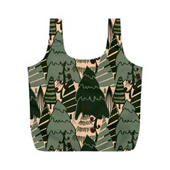 Christmas Vector Seamless Tree Pattern Full Print Recycle Bag (M) from ArtsNow.com Back