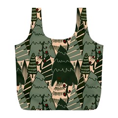 Christmas Vector Seamless Tree Pattern Full Print Recycle Bag (L) from ArtsNow.com Back