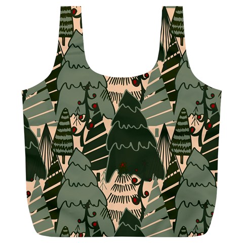 Christmas Vector Seamless Tree Pattern Full Print Recycle Bag (XL) from ArtsNow.com Front