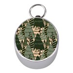 Christmas Vector Seamless Tree Pattern Mini Silver Compasses