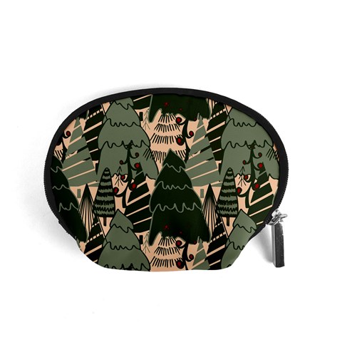 Christmas Vector Seamless Tree Pattern Accessory Pouch (Small) from ArtsNow.com Front