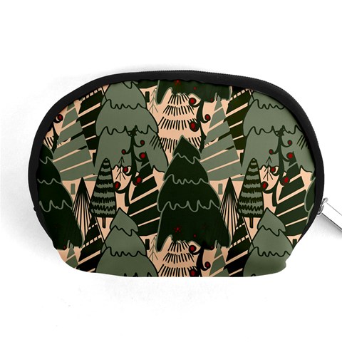 Christmas Vector Seamless Tree Pattern Accessory Pouch (Medium) from ArtsNow.com Front