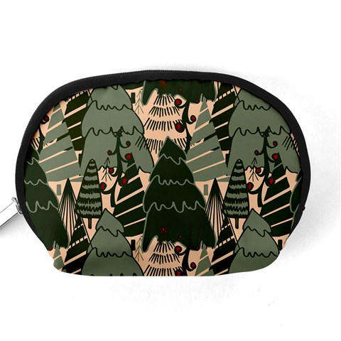 Christmas Vector Seamless Tree Pattern Accessory Pouch (Medium) from ArtsNow.com Back