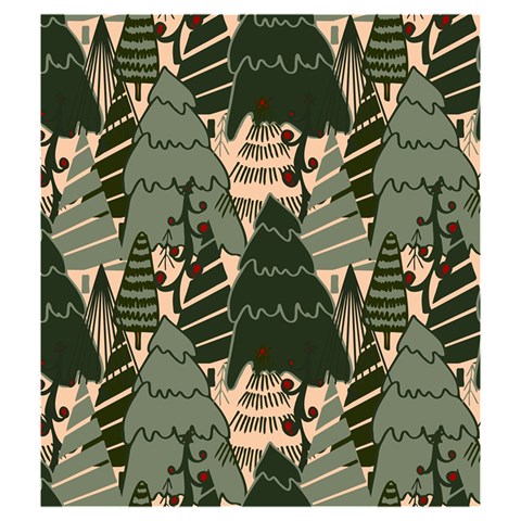 Christmas Vector Seamless Tree Pattern Drawstring Pouch (Medium) from ArtsNow.com Front