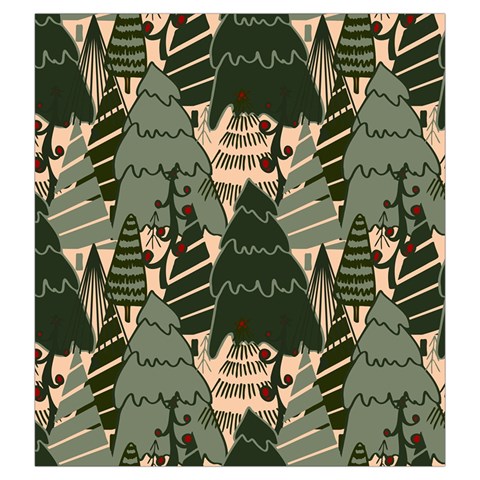 Christmas Vector Seamless Tree Pattern Drawstring Pouch (Large) from ArtsNow.com Front