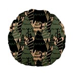 Christmas Vector Seamless Tree Pattern Standard 15  Premium Flano Round Cushions