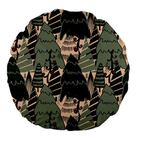 Christmas Vector Seamless Tree Pattern Large 18  Premium Flano Round Cushions from ArtsNow.com Front