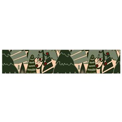 Christmas Vector Seamless Tree Pattern Small Premium Plush Fleece Scarf from ArtsNow.com Front