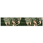 Christmas Vector Seamless Tree Pattern Small Premium Plush Fleece Scarf