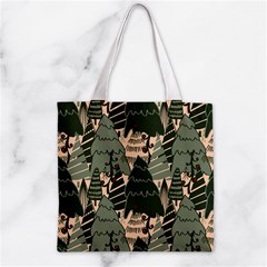 Christmas Vector Seamless Tree Pattern Zipper Grocery Tote Bag from ArtsNow.com Back
