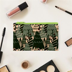 Christmas Vector Seamless Tree Pattern Cosmetic Bag (XS) from ArtsNow.com Front