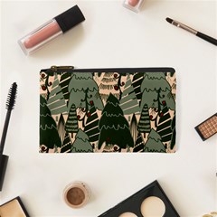 Christmas Vector Seamless Tree Pattern Cosmetic Bag (XS) from ArtsNow.com Front