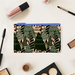 Christmas Vector Seamless Tree Pattern Cosmetic Bag (XS) from ArtsNow.com Front
