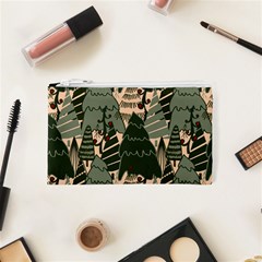 Christmas Vector Seamless Tree Pattern Cosmetic Bag (XS) from ArtsNow.com Front