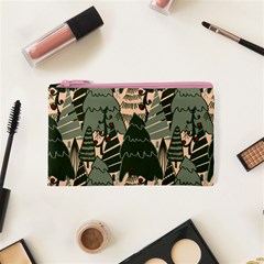 Christmas Vector Seamless Tree Pattern Cosmetic Bag (XS) from ArtsNow.com Front