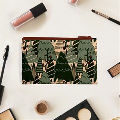 Christmas Vector Seamless Tree Pattern Cosmetic Bag (XS) from ArtsNow.com Back