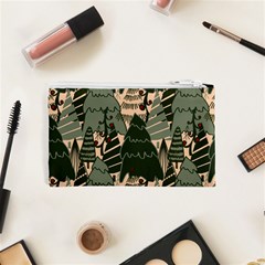 Christmas Vector Seamless Tree Pattern Cosmetic Bag (XS) from ArtsNow.com Back