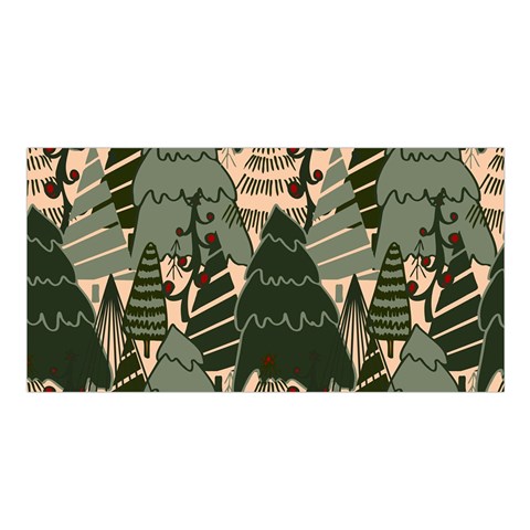 Christmas Vector Seamless Tree Pattern Satin Shawl 45  x 80  from ArtsNow.com Front