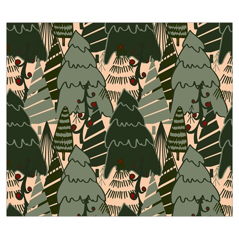 Christmas Vector Seamless Tree Pattern Zipper Large Tote Bag from ArtsNow.com Back