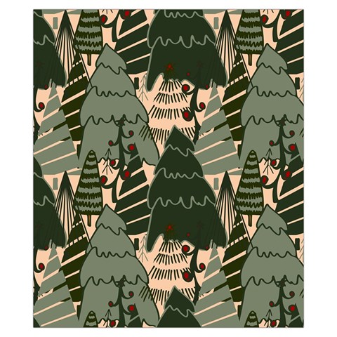 Christmas Vector Seamless Tree Pattern Drawstring Pouch (XS) from ArtsNow.com Front
