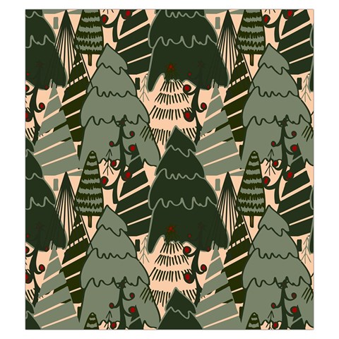Christmas Vector Seamless Tree Pattern Drawstring Pouch (2XL) from ArtsNow.com Back