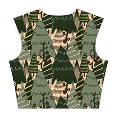Christmas Vector Seamless Tree Pattern Cotton Crop Top from ArtsNow.com Back