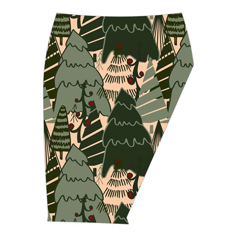 Christmas Vector Seamless Tree Pattern Midi Wrap Pencil Skirt from ArtsNow.com  Front Right 