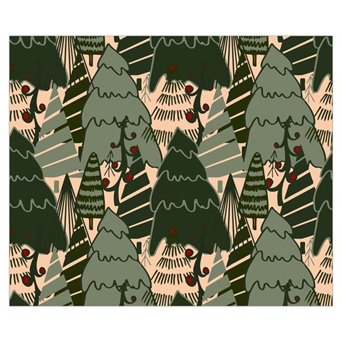 Christmas Vector Seamless Tree Pattern Zipper Medium Tote Bag from ArtsNow.com Back