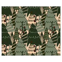 Christmas Vector Seamless Tree Pattern Zipper Medium Tote Bag from ArtsNow.com Back