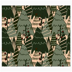 Christmas Vector Seamless Tree Pattern Roll Up Canvas Pencil Holder (S) from ArtsNow.com Front
