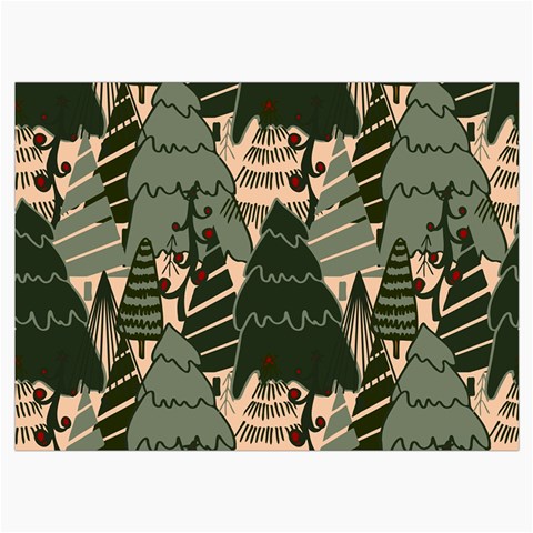 Christmas Vector Seamless Tree Pattern Roll Up Canvas Pencil Holder (M) from ArtsNow.com Front