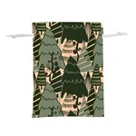 Christmas Vector Seamless Tree Pattern Lightweight Drawstring Pouch (S)