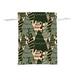 Christmas Vector Seamless Tree Pattern Lightweight Drawstring Pouch (L)