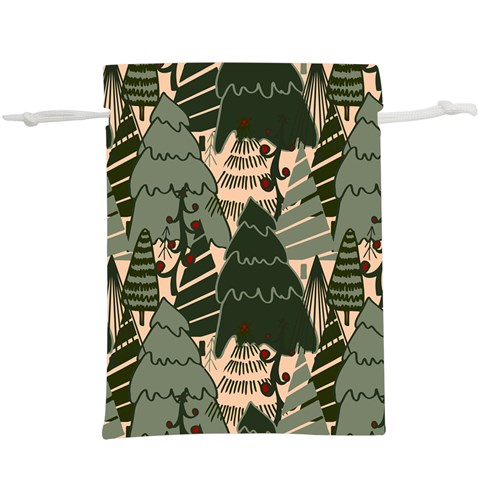Christmas Vector Seamless Tree Pattern Lightweight Drawstring Pouch (XL) from ArtsNow.com Front