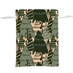 Christmas Vector Seamless Tree Pattern Lightweight Drawstring Pouch (XL)