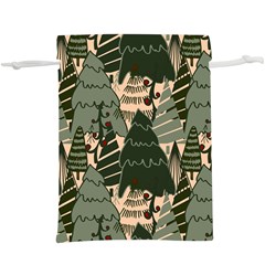 Christmas Vector Seamless Tree Pattern Lightweight Drawstring Pouch (XL) from ArtsNow.com Back