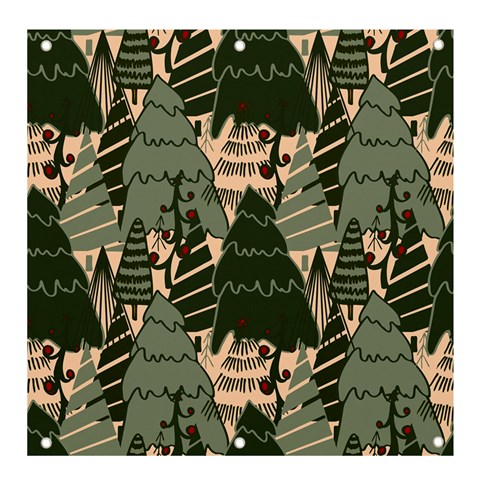 Christmas Vector Seamless Tree Pattern Banner and Sign 4  x 4  from ArtsNow.com Front