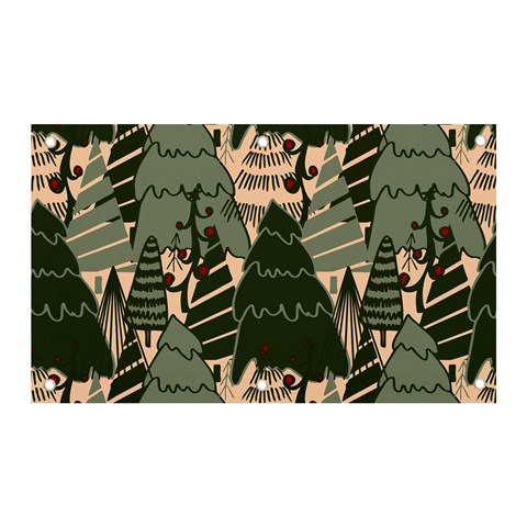 Christmas Vector Seamless Tree Pattern Banner and Sign 5  x 3  from ArtsNow.com Front