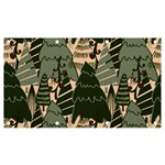 Christmas Vector Seamless Tree Pattern Banner and Sign 7  x 4 