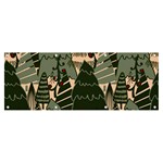 Christmas Vector Seamless Tree Pattern Banner and Sign 8  x 3 