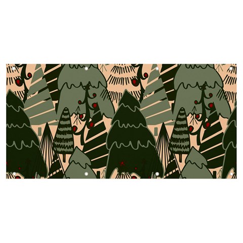 Christmas Vector Seamless Tree Pattern Banner and Sign 8  x 4  from ArtsNow.com Front