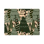 Christmas Vector Seamless Tree Pattern Premium Plush Fleece Blanket (Mini)